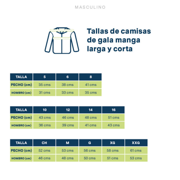 Camisa de gala manga larga niño (6º primaria a 9º secundaria) - Imagen 2
